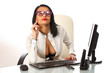 Sexy secretary in office