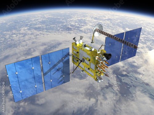 Illustration: Modern navigation satellite Modern navigation satellite