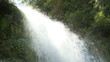 Waterfall in the woods. Slow motion. Sequence