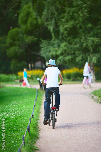 Photo: Teenager on Bicycle Teenager on Bicycle