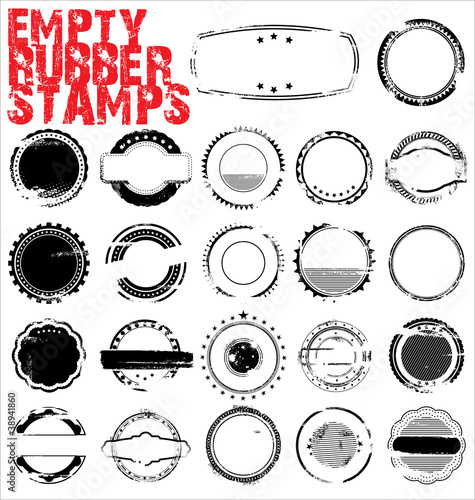Vector: Empty Grunge Rubber Stamps - vector illustration Empty Grunge Rubber Stamps - vector illustration