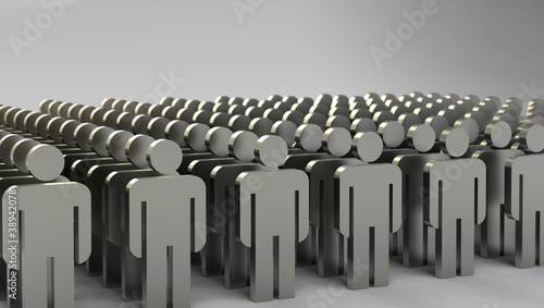 Illustration: gray crowd gray crowd