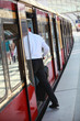 Photo: business man getting on train the train business man getting on train the train