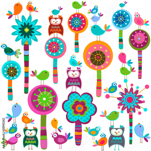 Vector: whimsy flowers whimsy flowers