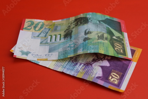 Photo: Israeli Shekel Bills Israeli Shekel Bills