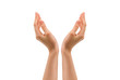 Woman hand with showing freedom concept.