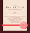Elegant Invitation to the wedding or announcements