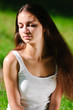 Photo: Portrait of long hair beautiful young woman Portrait of long hair beautiful young woman
