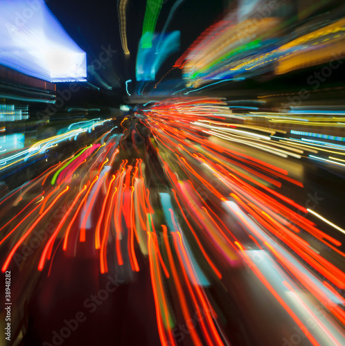 Photo: traffic lights in motion blur traffic lights in motion blur