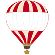 Heißluftballon beige und rot