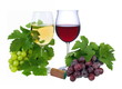 Weißwein und Rotwein