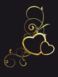 Schwarze Herzen mit Gold