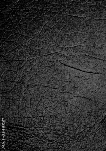 Photo: Black leather background Black leather background
