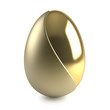 Illustration: golden easter egg on white background golden easter egg on white background