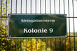 Foto: Schild eines Kleingärtnervereins Schild eines Kleingärtnervereins