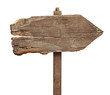 vintage road sign isolated on a white background