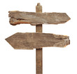 old wooden arrows road sign isolated on white old wooden arrows road sign isolated on white