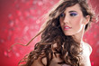sensual woman with wild hair