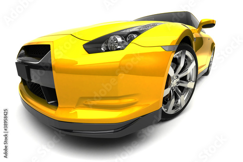 Illustration: Yellow sport car Yellow sport car