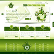 green eco website template with hand-drawn earth motive