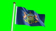 Pennsylvania flag (with green screen)