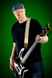 man with a guitar, bass player