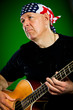 man with a guitar, bass player
