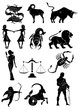 Set of Zodiac signs