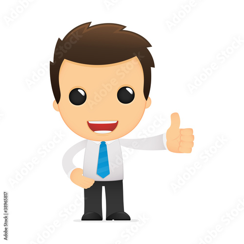 Vector: funny cartoon office worker funny cartoon office worker