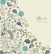 invitation card with floral background and place for text