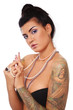 Sexy girl with tattoo