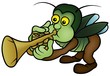 Bug and Trumpet - Cartoon Illustration