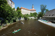 Cesky Krumlov Castle and rafting on Vltava river Cesky Krumlov Castle and rafting on Vltava river