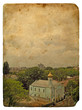 Urban landscape. Old postcard