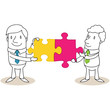 Geschäftsmann, Puzzleteile, Teamwork 2