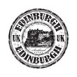 Edinburgh grunge rubber stamp