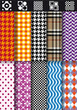 seamless fashion patterns, vector set
