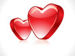 abstract red glossy heart