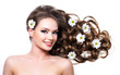 Smiling healthy woman withlong hair