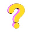 Illustration: 3d question mark 3d question mark