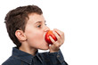 Boy eating apple Boy eating apple