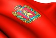 Flag of Krasnoyarsk Krai, Russia.