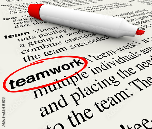 Photo: Teamwork Dictionary Definition Word Circled Teamwork Dictionary Definition Word Circled