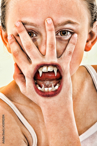 Photo: Evil Vampire Alien Child Close Up Evil Vampire Alien Child Close Up