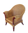 Photo: wattled armchair. Isolated over white wattled armchair. Isolated over white