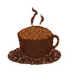 Cup of coffee made of grains Cup of coffee made of grains