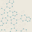 Retro dna, vintage molecule, cell illustration eps10