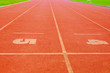 Start line of running racetrack