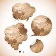 grungy paper speak bubbles grungy paper speak bubbles