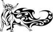 Tribal Bull - vector illustration, vinyl-ready.